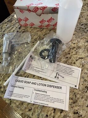 Stainless Steel Liquid Soap and Lotion Dispenser - Brushed Silver